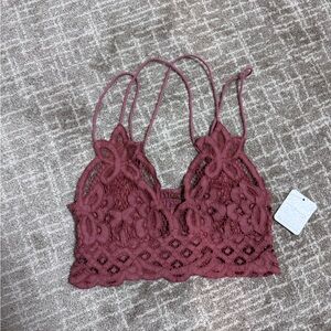 Free People Lace Bralette in Mauve